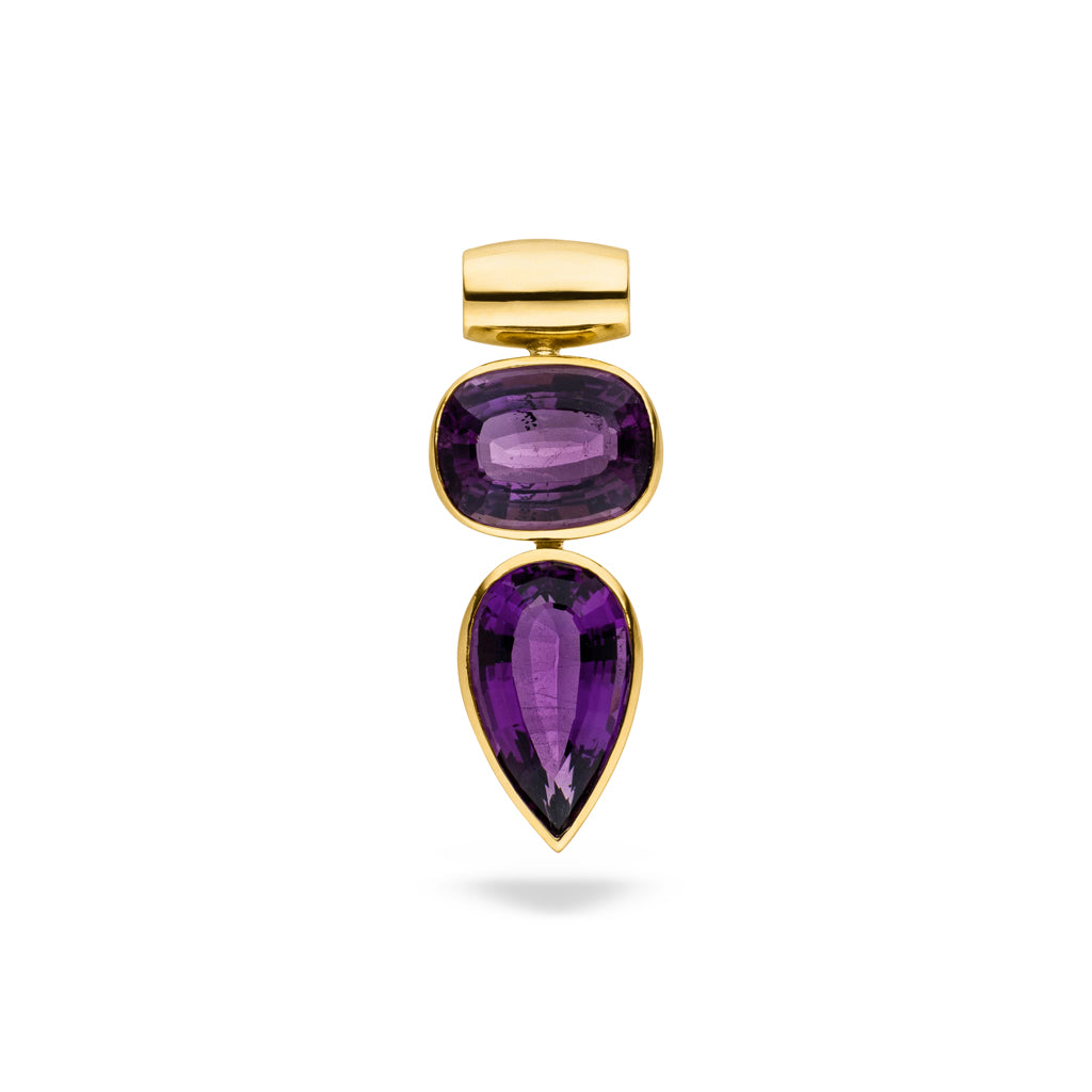 Amethyst Anhänger "Duo" 19,9 ct. (Gelbgold 585)