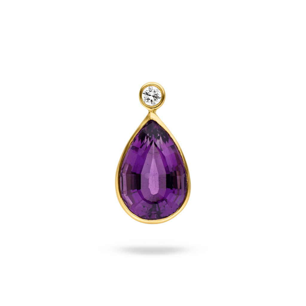 Amethyst Anhänger "Akzent" 9,5 ct. mit Diamant (Gelbgold 585)