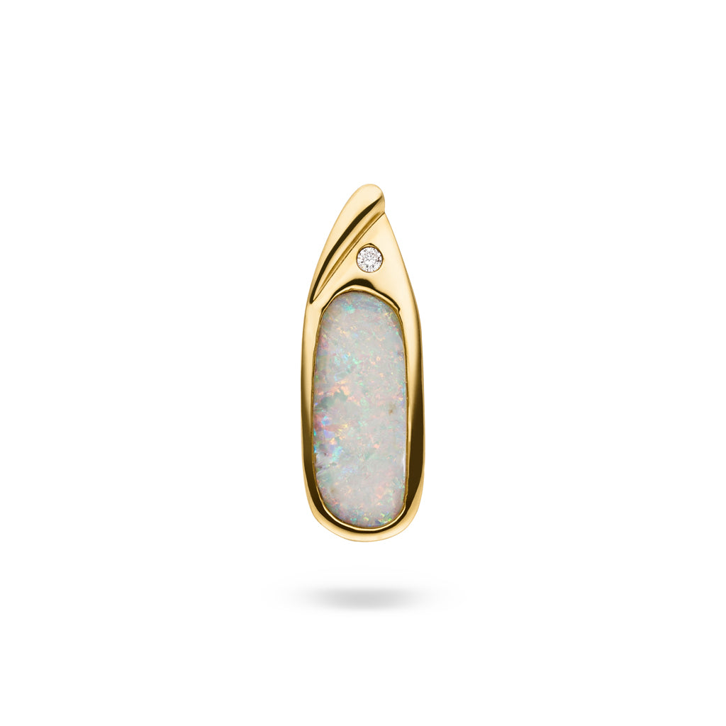 Opal Anhänger 2,45 ct. mit Diamanten (Gelbgold 585)