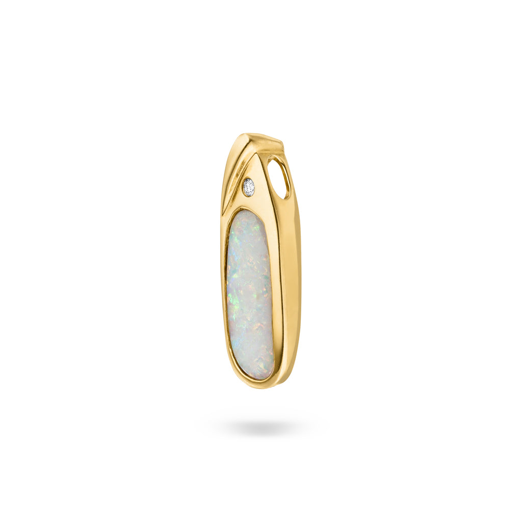 Opal Anhänger 2,45 ct. mit Diamanten (Gelbgold 585)