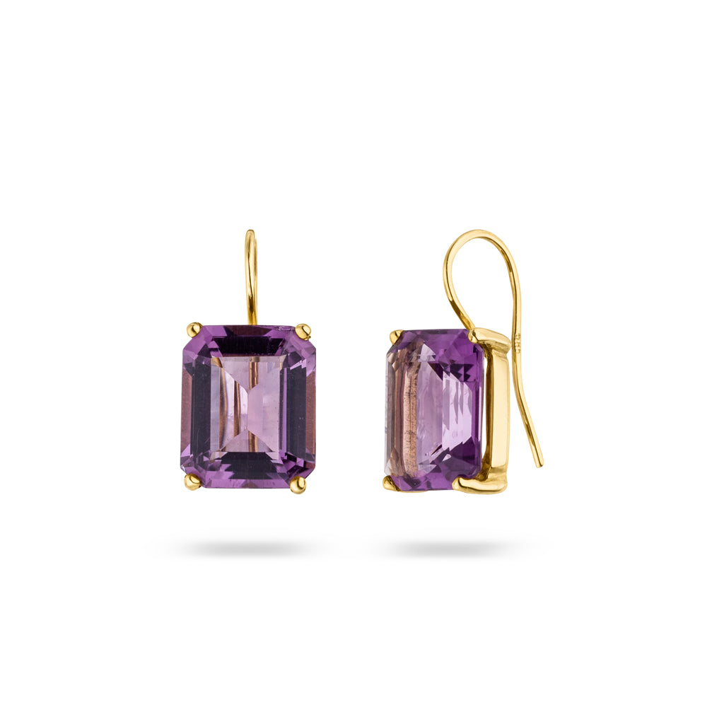 Amethyst Ohrhänger 11,5x13,8 mm (Gelbgold 585)