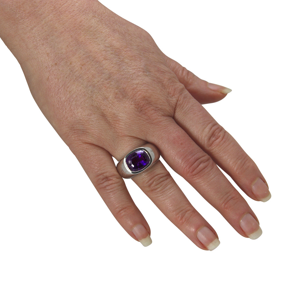 Amethyst Ring 13x10 mm (Sterling Silber 925)