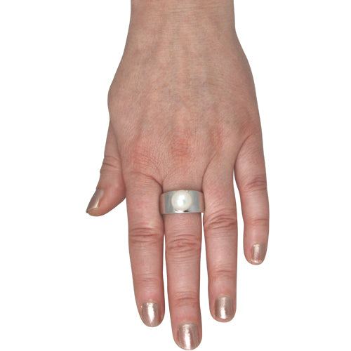 Perlen Ring 10,5 mm (Sterling Silber 925) Zuchtperle