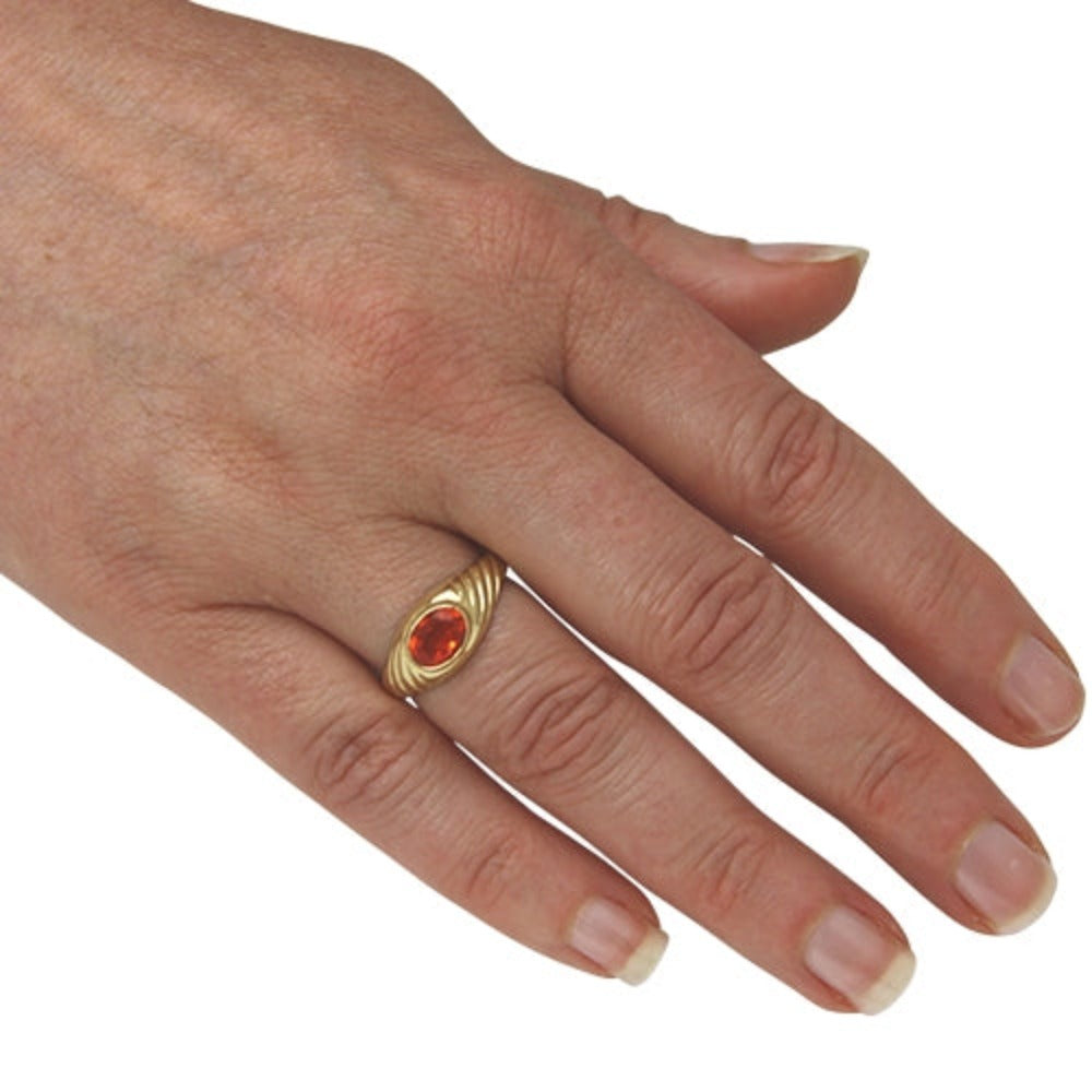 Feueropal Ring 0,9 ct. (Gelbgold 585)