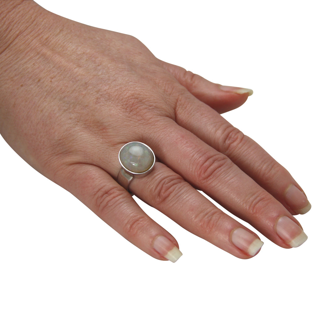 Opal Ring 12x9 mm (Sterling Silber 925)