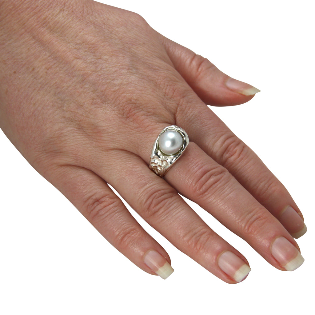 Perlen Ring "Natur" (Sterling Silber 925) Süßwasser Zuchtperle