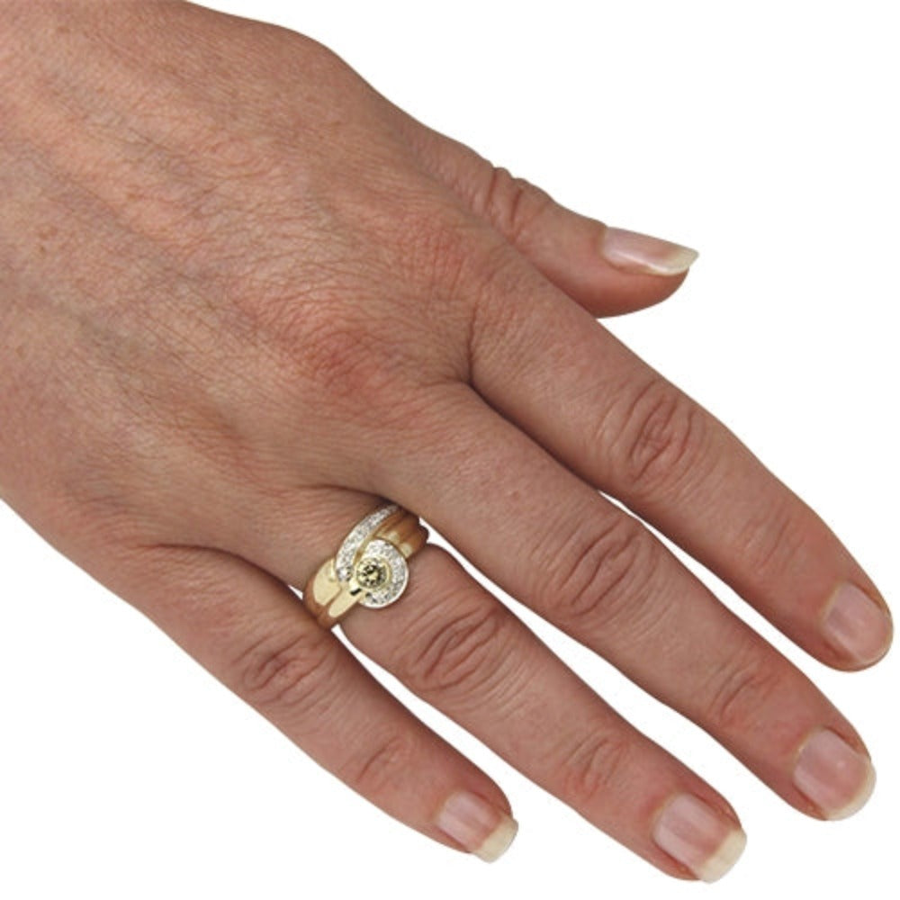 Diamant Ring "Bicolor" 0,34 Karat (Gelbgold 585 / Weißgold 585)