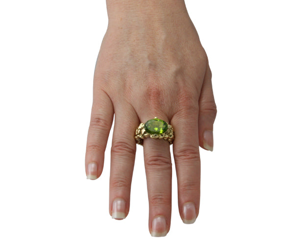 Peridot Ring "Nuggets" (Gelbgold 585)