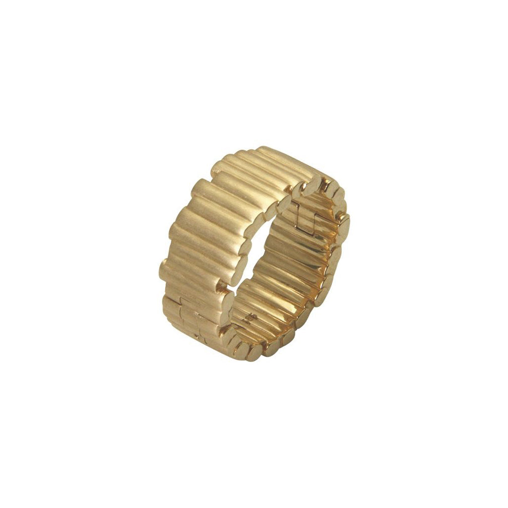 Klapp Gold Ring "Bamboo" (Gelbgold 585) Arthrose Ring