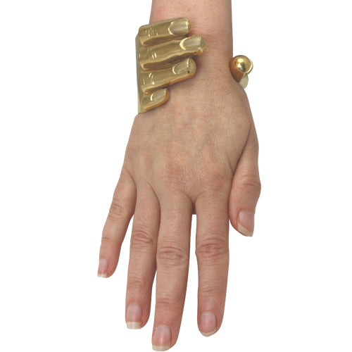 Design Armreif "Hand" (Sterlingsilber 925 vergoldet)