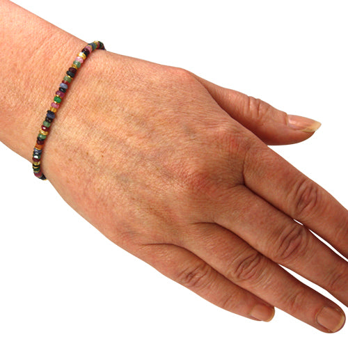 Saphir Armband "Multicolor" mit bunten Saphiren (Sterlingsilber 925, vergoldet)