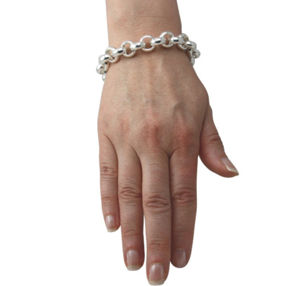 Silber Armband "Erbs" 12 mm (Sterling Silber 925)