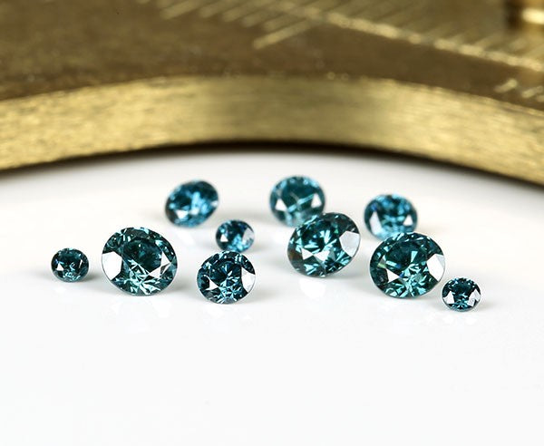 1 blauer Diamant Brillant (SkyBlue) 0,05 Karat