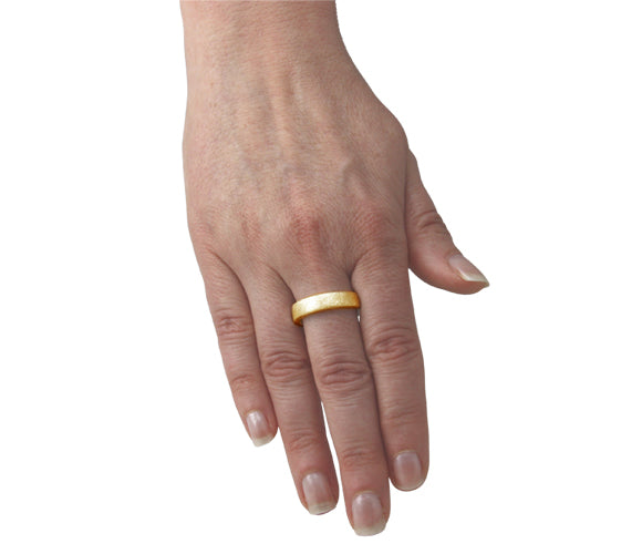 Silber Ring "Simple" 5,5 mm (Sterling Silber 925 vergoldet)