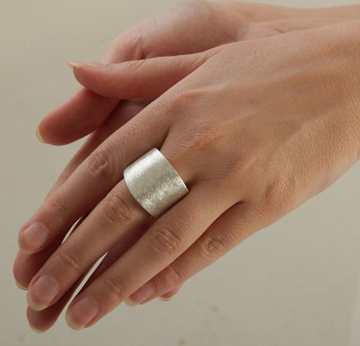 Silber Ring "Verlauf" 20 mm (Sterling Silber 925)