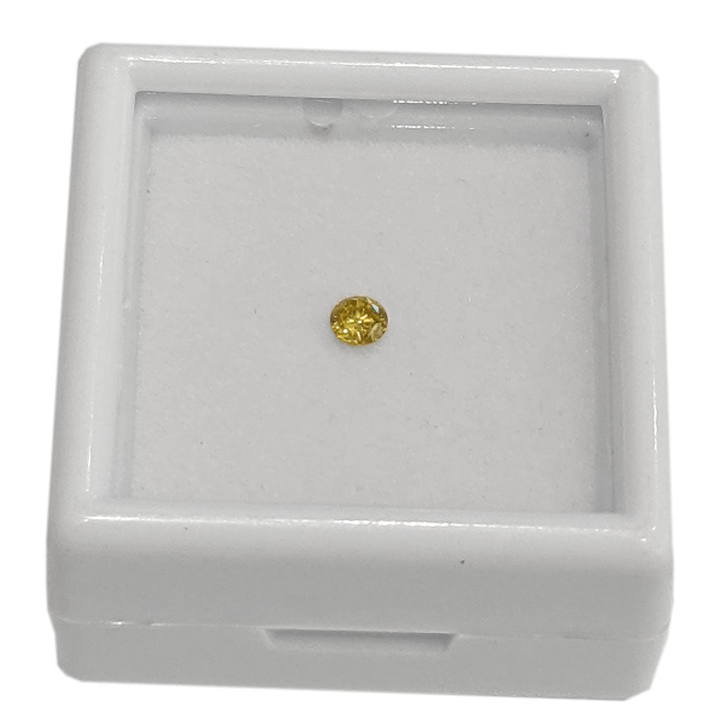 1 gelber (Canary) Diamant Brillant 0,10 Karat