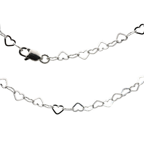 Silber Kette "Hearts" (Sterling Silber 925)