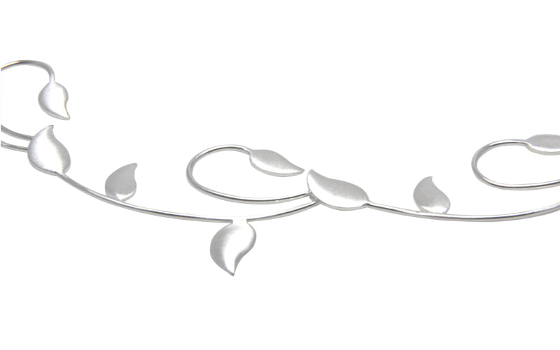 Silber Design Collier "Leaves" (Sterling Silber 925)