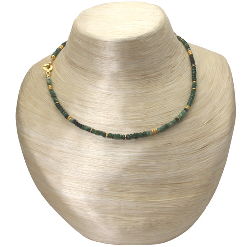 Smaragd Kette "Columbian Connection" (Sterlingsilber 925 vergoldet)