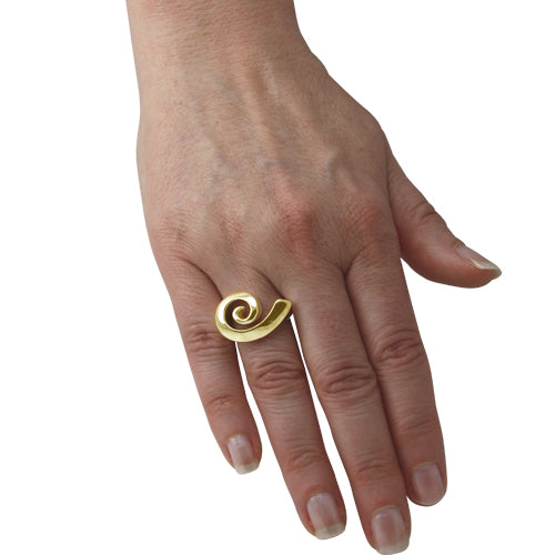 Silber Ring "Spirale" (Sterling Silber 925 vergoldet) kleine Variante