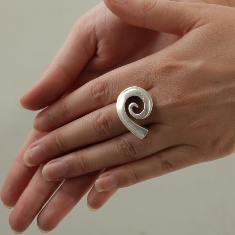 Silber Ring "Spirale" (Sterling Silber 925) große Variante