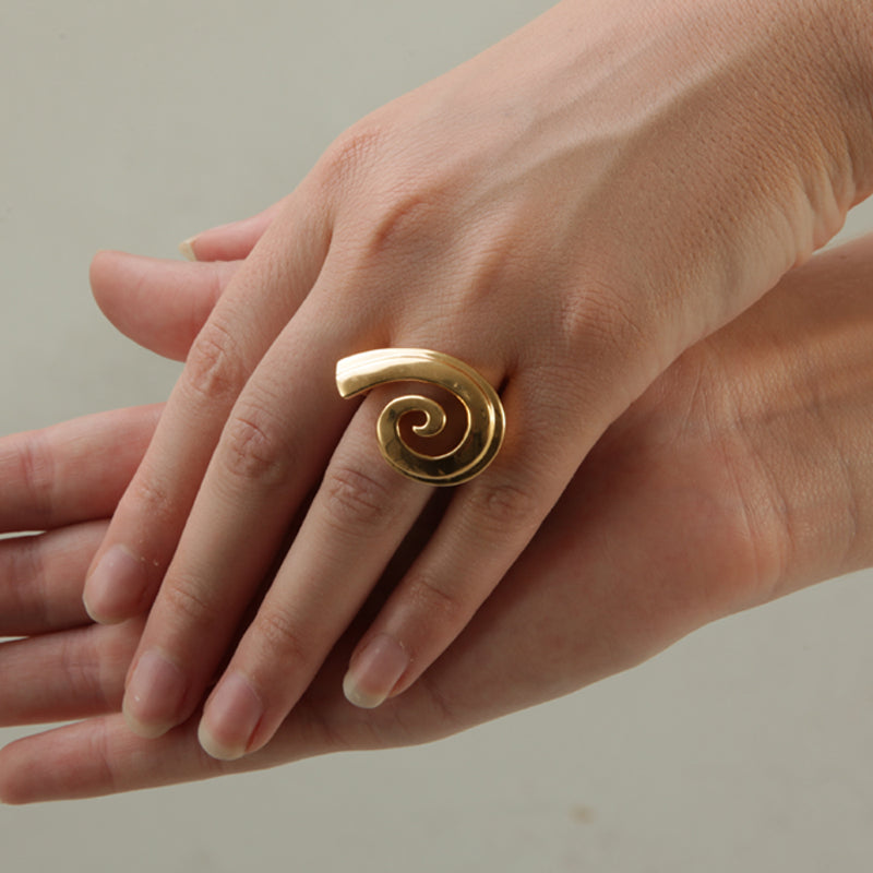Damen Ring Offen 925 Sterling Silber Gold Vergoldet 30 Zirkonia